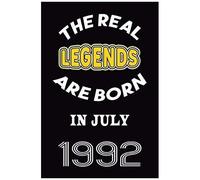 The Real Legends Are Born In July 1992: 120 Pages 6''x9'' In Blank Lined Notebook,1992 Years Old Birthday Gift,1992 Birthday Gift For Women ,Men,For Take Notes At Work, School Or Home,Birthday Gift No