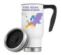 The Real Regions of Europe Map Easter Europe Mug à café isotherme isotherme 480 ml Blanc