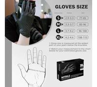 The Real Touch Lot de 1000 gants jetables en nitrile noirs - Non poudrés et sans latex - Gants jetables pour la cuisine, le nettoyage et la médecine