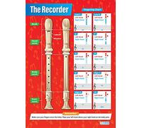 The Recorder | Affiches de musique | Papier brillant mesurant 850 mm x 594 mm (A1) | Tableaux musicaux pour la salle de classe | Tableaux éducatifs par Daydream Education