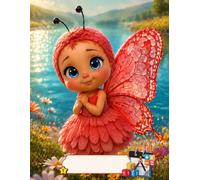 The Red Butterfly - First Grade Math Grid Notebook (8.5 x 11 inches): 100-Page Hungarian 1st Grade 8mm Squared Grid Math Notebook | Large Grid Math ... Graders for Number Writing and Home Learning