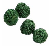 The Regimental Shop Boutons de manchette - Nœud vert bouteille