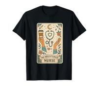 The Registered Nurse Tarot Stethoscope Coffee Floral T-Shirt