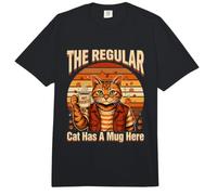 The Regular Cat Has A Mug Here Coffee Comfort Colors Adult Heavyweight T-Shirt