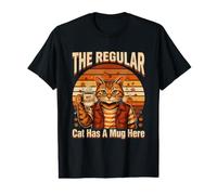 The Regular Cat Has A Mug Here Coffee T-Shirt Graphique avec Valeur