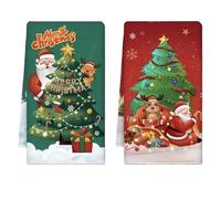 THE REPLICANT 2 Torchons de Cuisine Microfibre Thème Noël Traditionnel