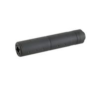 THE REPLICANT Accessoire Airsoft/Silencieux factice 155x30mm métal/Filetage 14mm horaire et Anti-horaire/Couleur: Noir