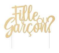 THE REPLICANT Accessoire de Fête/Top Gâteau Fille ou Garçon ? Doré Genger Reveal