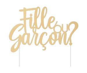 THE REPLICANT Accessoire de Fête/Top Gâteau Fille ou Garçon ? Doré Genger Reveal