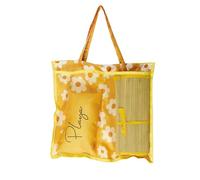 THE REPLICANT Accessoire de Plage/Sac Natte de Plage et Son Coussin (Jaune)