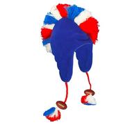 THE REPLICANT Accessoire du Supporter/Bonnet Bleu avec Crête Tricolore/Taille Unique