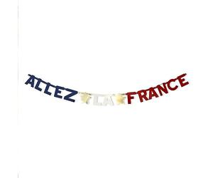 THE REPLICANT Accessoire du Supporter/Guirlande Tricolore Allez LA France/Dimensions : 250 x 15 cm