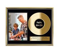 THE REPLICANT Cadre Photo Disque d'or Papa en Or/Dimensions : 26 x 21 x 1,5 cm