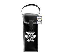 THE REPLICANT Étui de Pétanque pour 3 Boules/Sacoche de Transport en Simili Cuir/Sac Rigide avec Poignée pour Boules de Compétition et Loisir