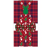 THE REPLICANT Fêtes et Evènements/Lot Noeud Papillon+Bretelles motif Noël / 6 modèles Différents (rouge/vert)