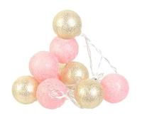 THE REPLICANT Guirlande 10 boules lampes Led Rose Doré/Longueur : 192 cm