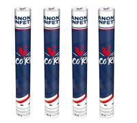 THE REPLICANT Lot de 4 Canons à Confettis Ronds Bleus, Blancs, Rouges