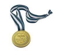 THE REPLICANT Médaille d'or Factice Super Maître - Cadeau de Reconnaissance Enseignant