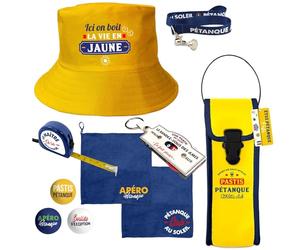 THE REPLICANT Pack Pétanque et Jeux de Boules / 7 Eléments (Jaune)