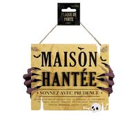 THE REPLICANT Plaque de Porte Maison Hantée / Décor Halloween - Bois 19,5 x 15 x 0,6 cm