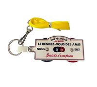 THE REPLICANT Porte Clés avec Tour de Cou/Marqueur de Points Pétanque (Jaune)