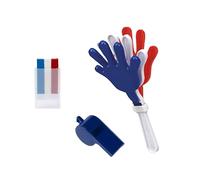 THE REPLICANT Set du Supporter Tricolore/Clap Clap + Sifflet + Maquillage