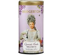 The Republic of Tea Bridgerton Queen's Cake Vanilla Fruit Tea, 36 sachets de thé dans une boîte en métal - Thé rooibos fruité à la vanille dans une boîte en métal chic avec design Bridgerton