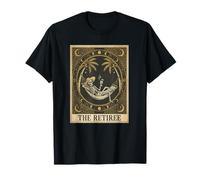 The Retiree Tarot Card Squelette Beach Funny Retirement T-Shirt