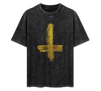 The Retro Golden Cross of St. Peter Men's T-Shirt Unisex Black Men Tees XXL
