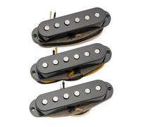 The Revival Pickups RPS6 Jimi Hendrix Vintage Alnico 5 Micros Simple Bobinage Manche Milieu Chevalet pour Guitare électrique Style Strat, Noir