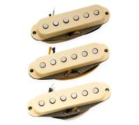 The Revival Pickups RPS6 Jimi Hendrix Vintage Alnico 5 Micros Simple Bobinage Manche Milieu Chevalet pour Guitare électrique Style Strat, Crème