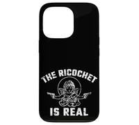 The Ricochet is Real Pro Gun Amateur de Pistolet de Sensibilisation à la sécurité Coque pour iPhone 13 Pro