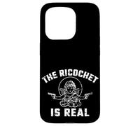 The Ricochet is Real Pro Gun Amateur de Pistolet de Sensibilisation à la sécurité Coque pour iPhone 15 Pro