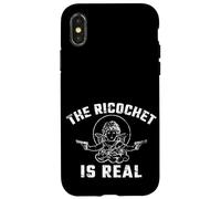 The Ricochet is Real Pro Gun Amateur de Pistolet de Sensibilisation à la sécurité Coque pour iPhone X/XS