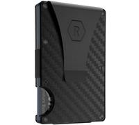 The Ridge Minimalist Slim Wallet for Men - Porte-Cartes de crédit avec Blocage RFID sur la Poche Avant - Petits Portefeuilles pour Hommes en Aluminium et métal avec Pince à Billets (Fibre de Carbone)