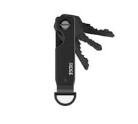 The Ridge Porte-clés métallique compact | Porte-clés minimaliste innovant | Porte-clés intelligent sécurise 2 à 6 clés, noir, 8 cm