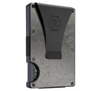 The Ridge Portefeuille fin pour homme, fin comme une barre, esthétique minimaliste, peut contenir jusqu'à 12 cartes, sûr RFID, bloque les lecteurs de puce, portefeuille avec pince à billets, Délavé à