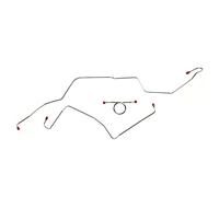 The Right Stuff DKT6601S Kit de ligne de frein avant standard en acier inoxydable 3 pièces