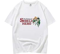 The Rising of The Shield Hero Naofumi Raphtaria Manga Print T-Shirt Summer Fashion Round Neck Short Sleeve Manches Courtes(Medium)