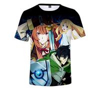 The Rising of The Shield Hero Tshirt - 3D T-Shirt Imprimé Unisexe - Anime Cosplay Costume Col Rond Manches Courtes Tee Hommes/Femmes (XXS-4XL)