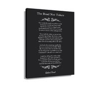 “The Road Not Taken” Art Print, Robert Frost‘s Most Famous Poem, Minimalist Typography for Modern Living Room or Study Decor(Unframed,12X18inch(30X45cm))