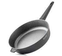 THE ROCK SOHO Poêle à frire antiadhésive de 31,8 cm - Compacte pour les cuisines urbaines, rien ne colle, ne se déforme pas, dure plus longtemps, passe au four et au lave-vaisselle, noir
