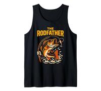 The Rod Father Funny Homme Vintage Big Mouth Bass Fishing Débardeur