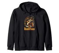 The Rod Father Funny Homme Vintage Big Mouth Bass Fishing Sweat à Capuche