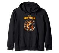 The Rod Father Funny Homme Vintage Big Mouth Bass Fishing Sweat à Capuche