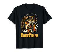 The Rod Father Funny Homme Vintage Big Mouth Bass Fishing T-Shirt