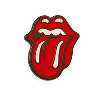 The Rolling Stones Badge à épingle en émail Motif lèvres 11 cm x 7 cm Produit officiel, taille unique, Émail, métal, argent, Pas de gemme