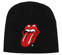 The Rolling Stones Bonnet Cap Classic Tongue Logo officiel nouveau Noir