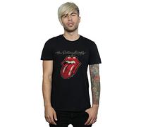The Rolling Stones Plastered Tongue T-Shirt, Noir (Black Black), X-Large Homme