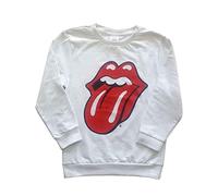 The Rolling Stones Pull classique langue pour garçons/filles, blanc, 7-8 ans